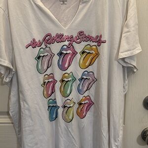 Maurices White Graphic Tee with Multicolor Design